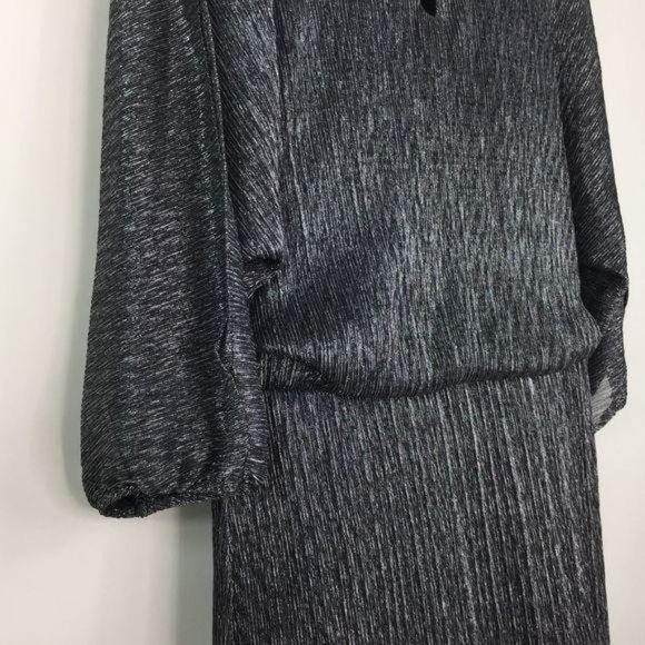 J TAYLOR METALLIC SILVER DOLMAN WOMENS DRESS SIZE 14 - Picture 2 of 12